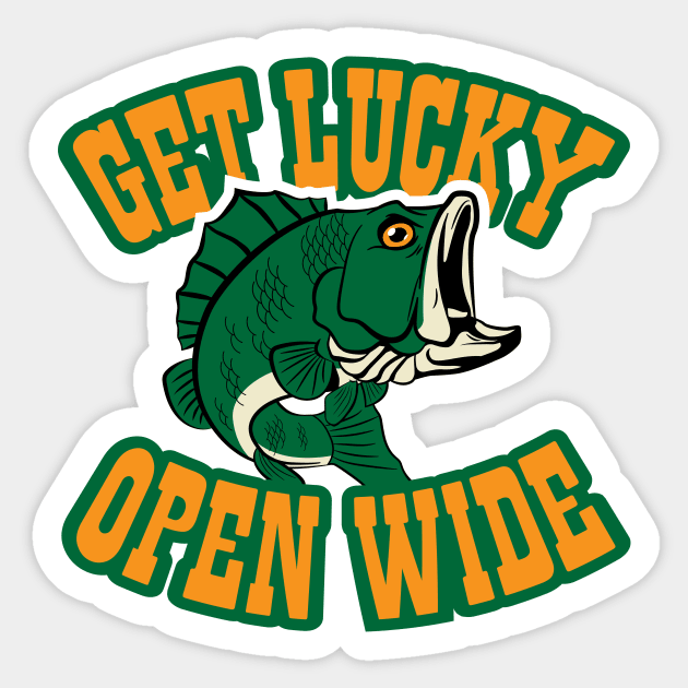 Get Lucky Open Wide Fishing Sticker by BlueSkyTheory